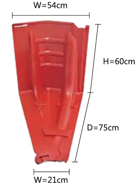 DN60 inward curve flood control barrier spec