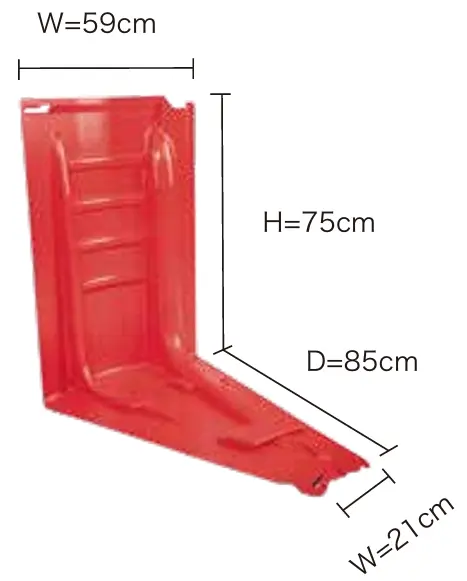 DN75 inward curve flood control barrier spec