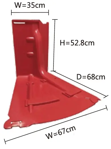 DW50 outward curve water diversion barrier spec