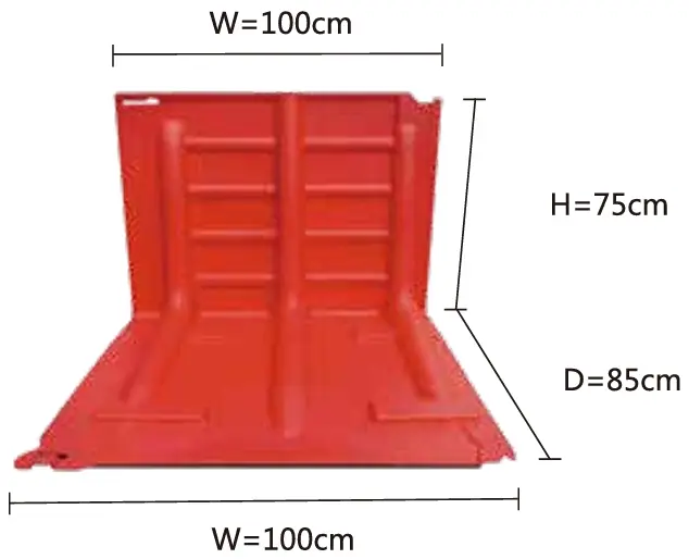 DZ75 straight ABS flood barrier