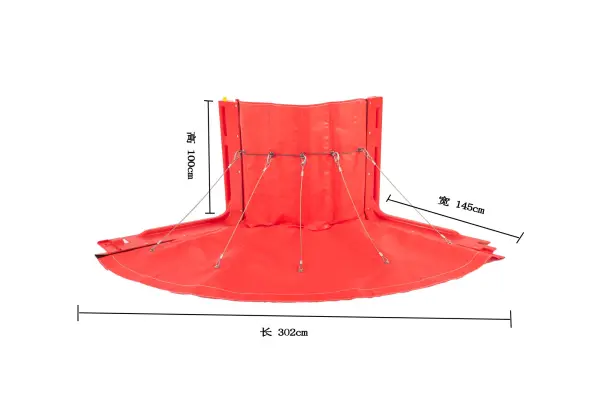 FF220W 100cm high flexible PVC outward curve water diversion barrier spec