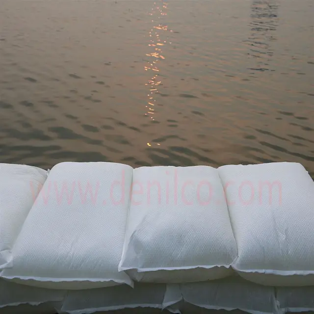 build flood barrier with sap sandless sandbag